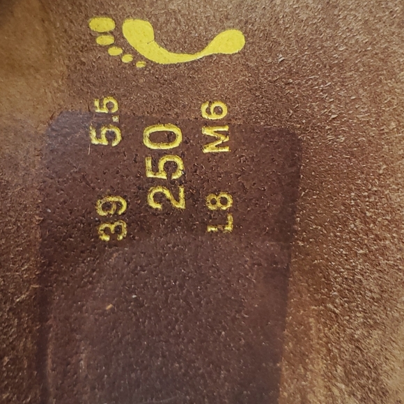 Papillio by Birkenstock Gold Metallic Snakeskin Daytona Leather Sandals 8 - Picture 3 of 10